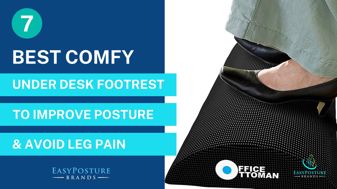 Office Ottoman Foot Rest for Under Desk at Work, Premium Ergonomic Footrest  and Foot Stool for Desk, Excellent Leg Clearance & Firm Support