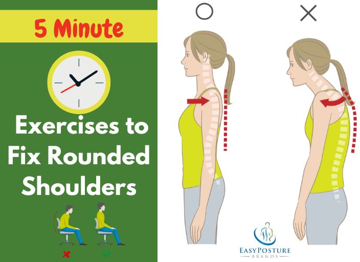 5 Minute Exercises to Fix Rounded Shoulders – Easy Posture Brands